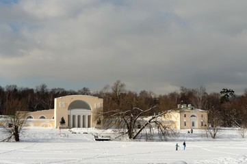 View of the equestrian courtyard in the natural-historical park "Kuzminki" Moscow