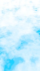 Background of abstract white color smoke isolated on blue color background. The wall of white fog. 3D illustration