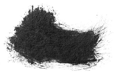 black line, grunge brush strokes ink paint isolated on white background