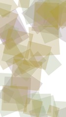 Multicolored translucent squares on white background. Vertical image orientation. 3D illustration