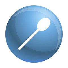 Plastic spoon icon. Simple illustration of plastic spoon vector icon for web design isolated on white background