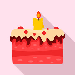 Candy cake icon. Flat illustration of candy cake vector icon for web design