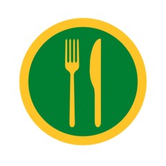illustration of fork and knife icon