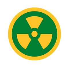 Illustration of Radioactive contamination symbol.
