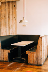 Wooden Restaurant Booth