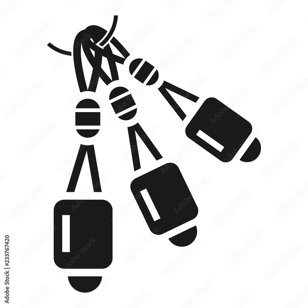 Poster climbing tool icon. simple illustration of climbing tool vector icon for web design isolated on whit