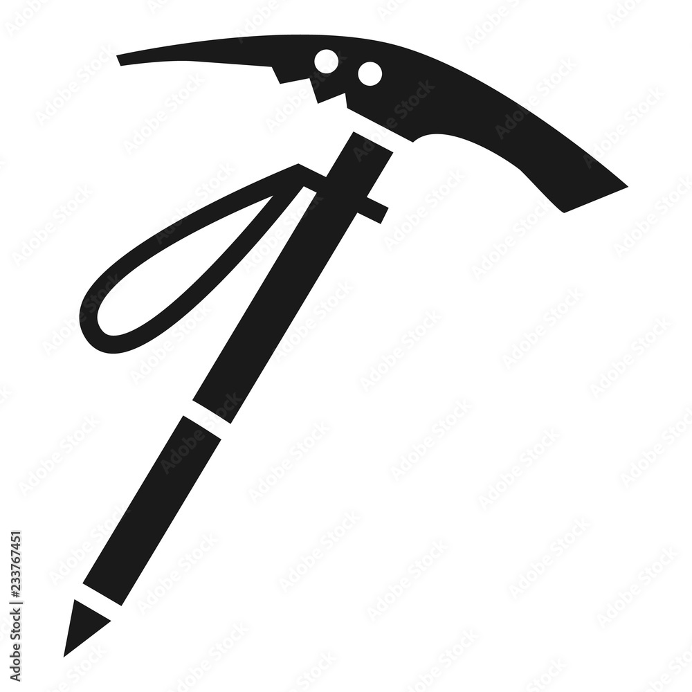 Poster pick mountain tool icon. simple illustration of pick mountain tool vector icon for web design isolat