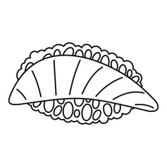 Maguro sushi icon. Outline maguro sushi vector icon for web design isolated on white background