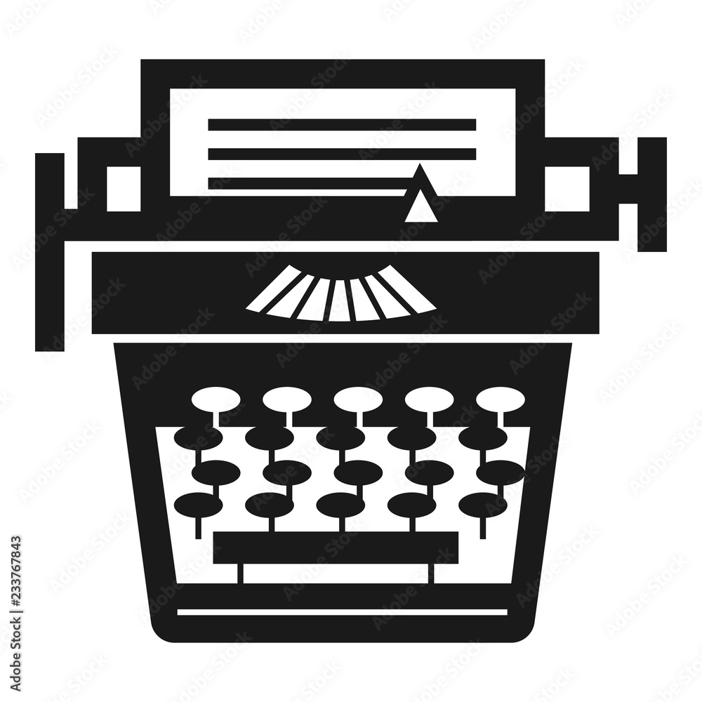 Aufkleber old typewriter icon. simple illustration of old typewriter vector icon for web design isolated on wh