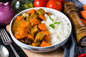 curry beef with rice