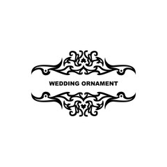 Wedding ornament vector template.
