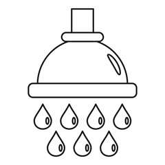 Water drop wash icon. Outline water drop wash vector icon for web design isolated on white background
