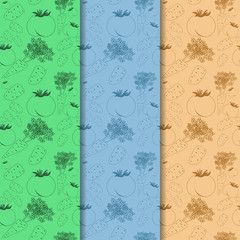 vegetable seamless pattern tomato, carrots, potatoes