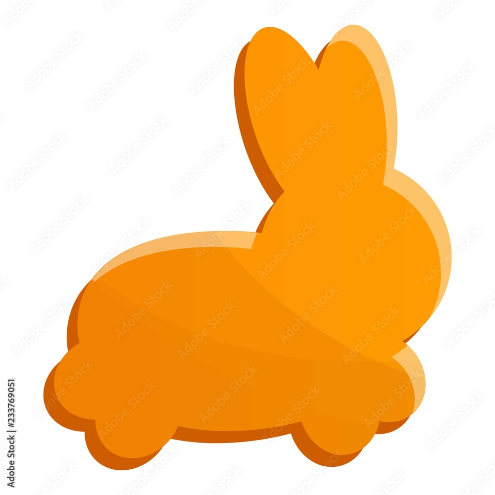 Aufkleber rabbit biscuit icon. cartoon of rabbit biscuit vector icon for web design isolated on white backgrou