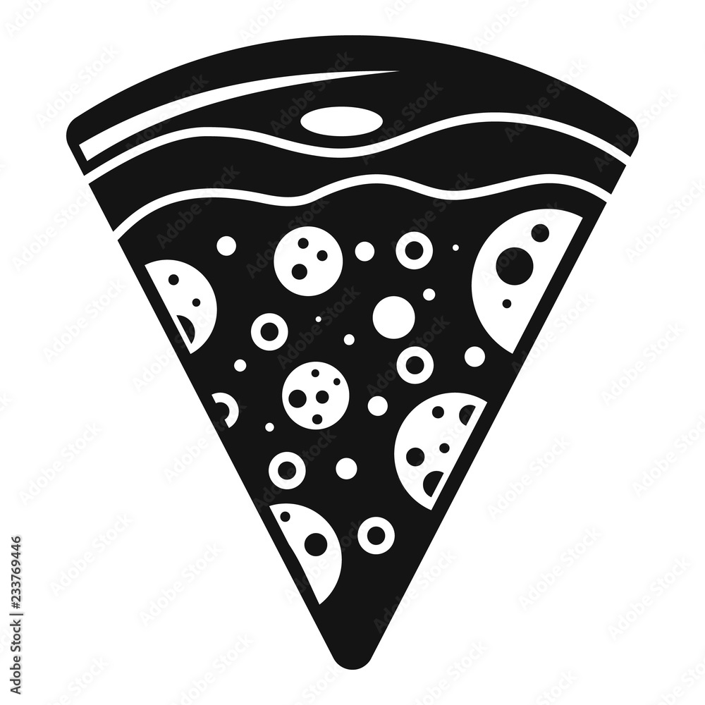 Poster fresh slice pizza icon. simple illustration of fresh slice pizza vector icon for web design isolated