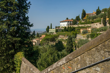 villa in the mountains of fiesole above florence