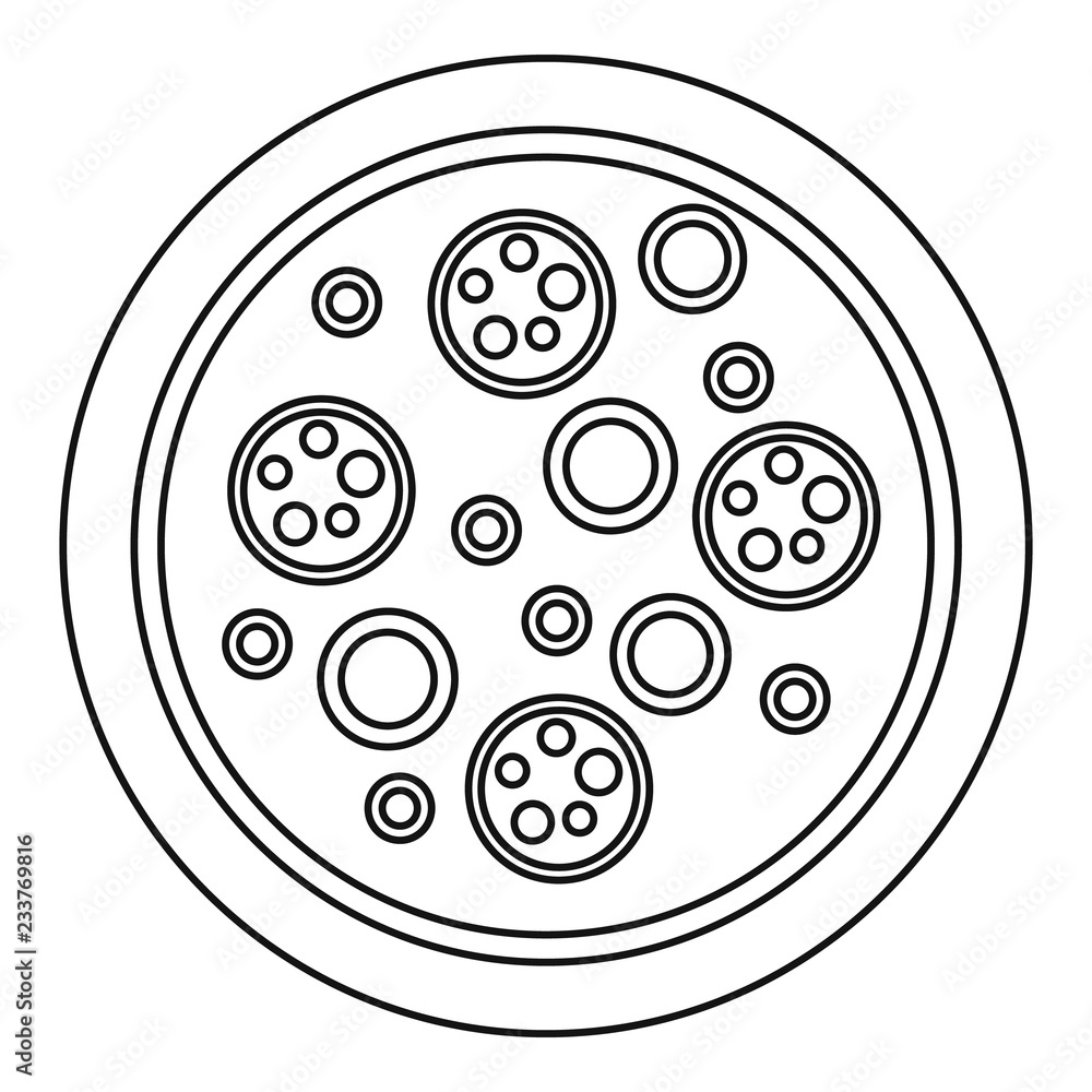Poster pizza mozzarella icon. outline pizza mozzarella vector icon for web design isolated on white backgro