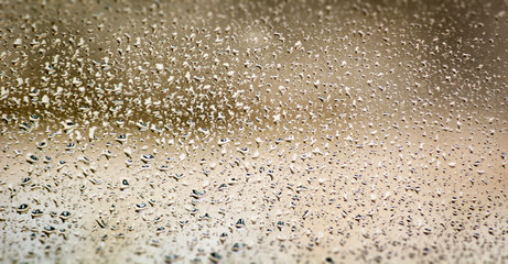 Raindrops on glass. Pattern Effect