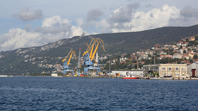 Trieste Port Cranes Italy
