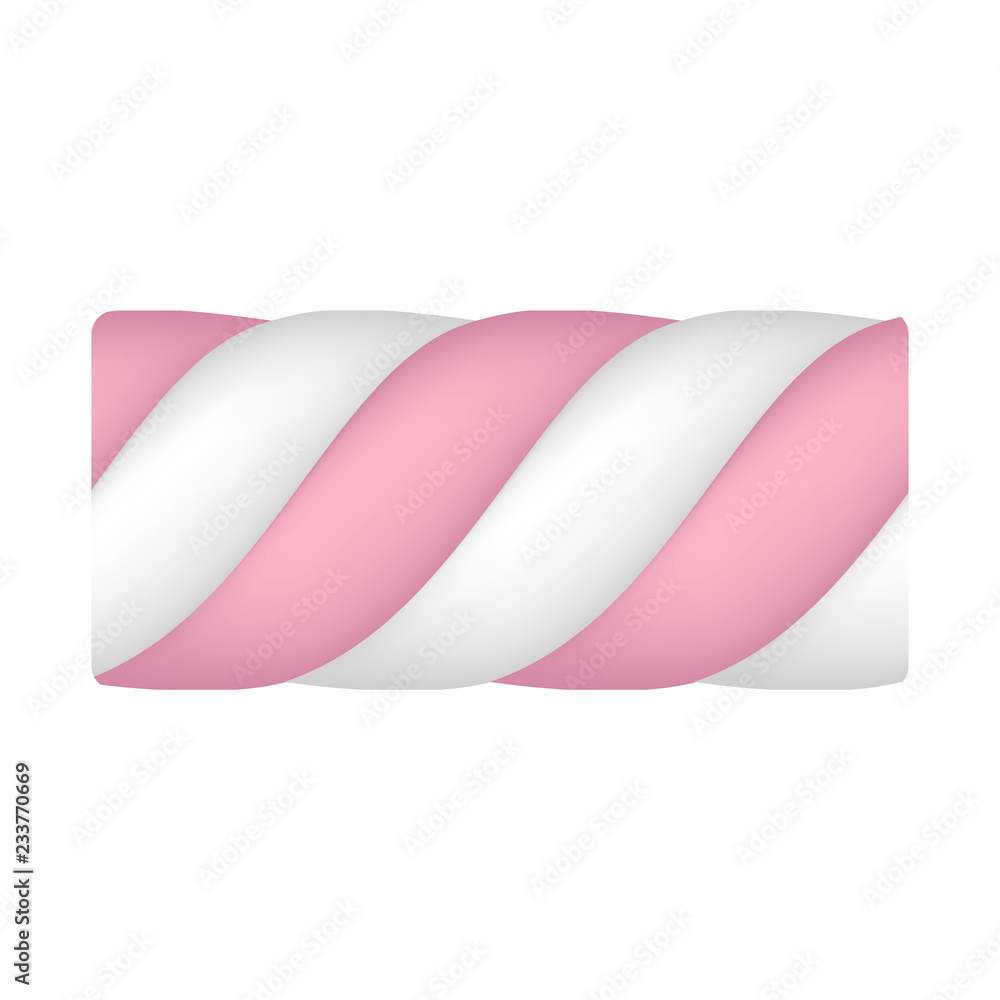 Canvas Prints striped marshmallow icon. realistic illustration of striped marshmallow vector icon for web design i