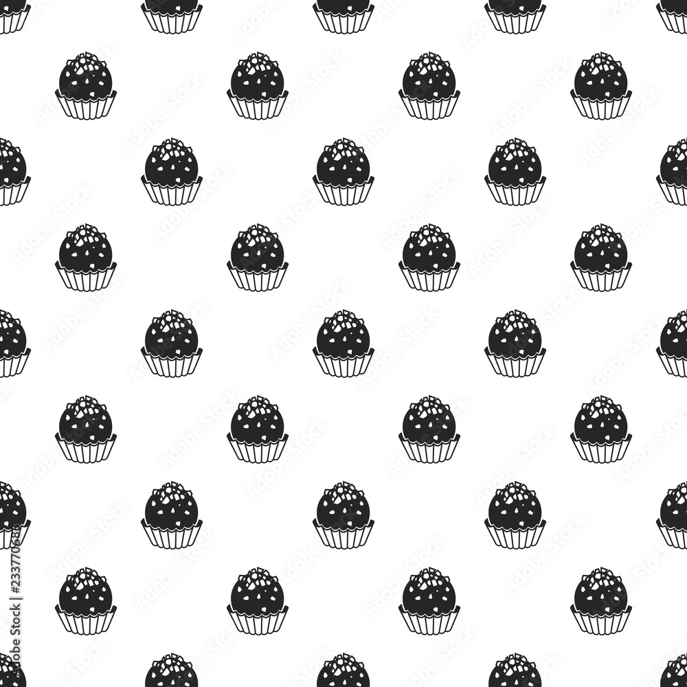 Poster truffle pattern seamless repeat background for any web design