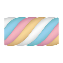 Colorful candy marshmallow icon. Realistic illustration of colorful candy marshmallow vector icon for web design isolated on white background