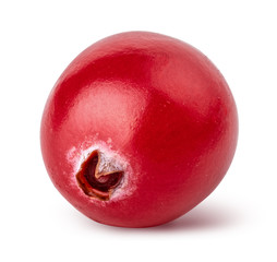 Obraz premium Red cranberry isolated on white background. Clipping path
