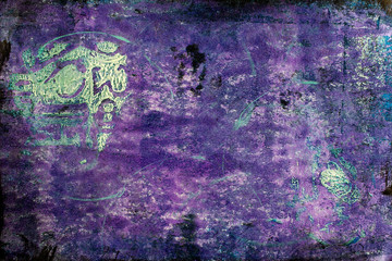 Purple Abstract Grunge Background with Dimensional Elements