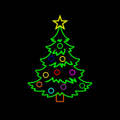 Neon Christmas tree