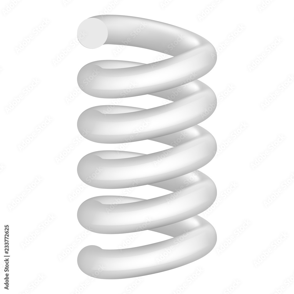 Poster coil spring icon. realistic illustration of coil spring vector icon for web design isolated on white