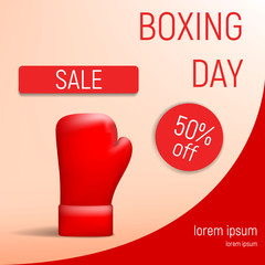 Boxing day sale concept background. Realistic illustration of boxing day sale vector concept background for web design