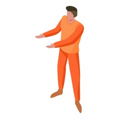 Spain man football supporter icon. Isometric of spain man football supporter vector icon for web design isolated on white background