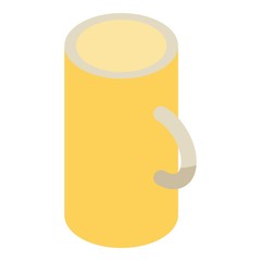 Full mug of beer icon. Isometric of full mug of beer vector icon for web design isolated on white background