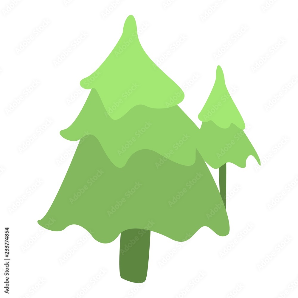 Poster forest fir tree icon. isometric of forest fir tree vector icon for web design isolated on white back
