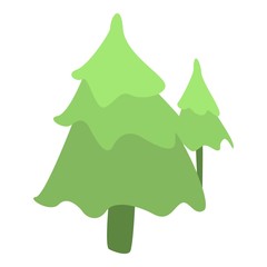 Forest fir tree icon. Isometric of forest fir tree vector icon for web design isolated on white background