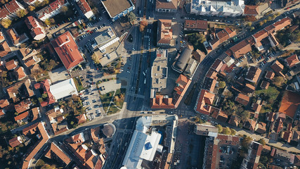 Aerial view of the city