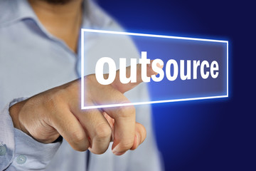 Outsourcing, Motivational Words Quotes Concept