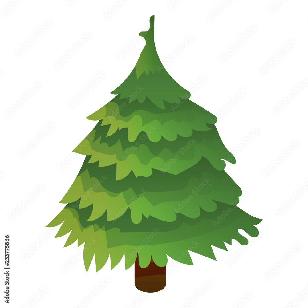 Aufkleber green xmas tree icon. isometric of green xmas tree vector icon for web design isolated on white back