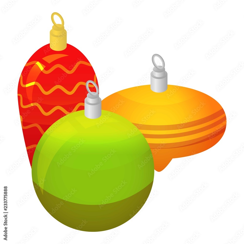 Aufkleber xmas tree toy icon. isometric of xmas tree toy vector icon for web design isolated on white backgrou