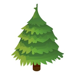 Green xmas tree icon. Isometric of green xmas tree vector icon for web design isolated on white background