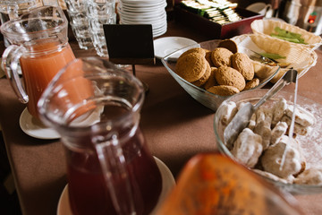 Sweet cookies at the buffet table