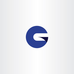 blue g logo circle symbol logotype vector