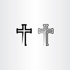 church logo cross icon vector symbol element