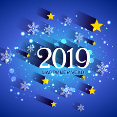 Happy New Year 2019 wishes seasonal greeting background