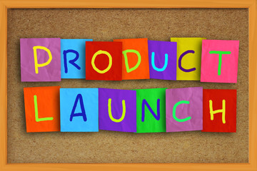 Obraz premium Product Launch, Motivational Business Marketing Words Quotes Concept