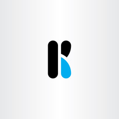 k letter logo cyan black icon logotype