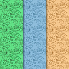 seamless floral pattern tropical palm leaves