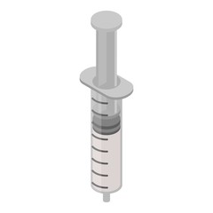 Insuline syringe icon. Isometric of insuline syringe vector icon for web design isolated on white background