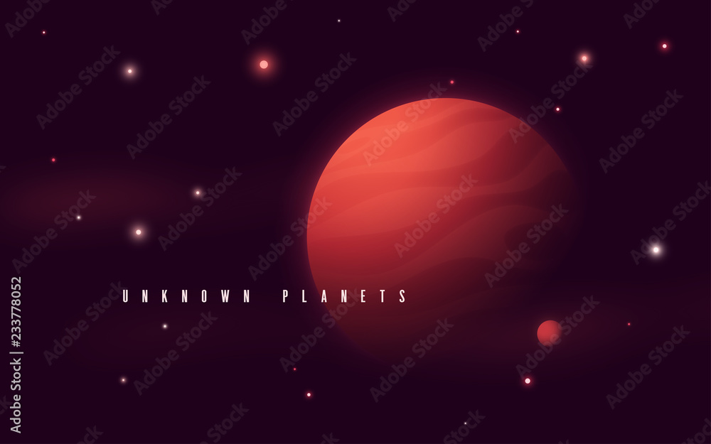 Wall mural deep space sci-fi abstract vector illustration, background, post