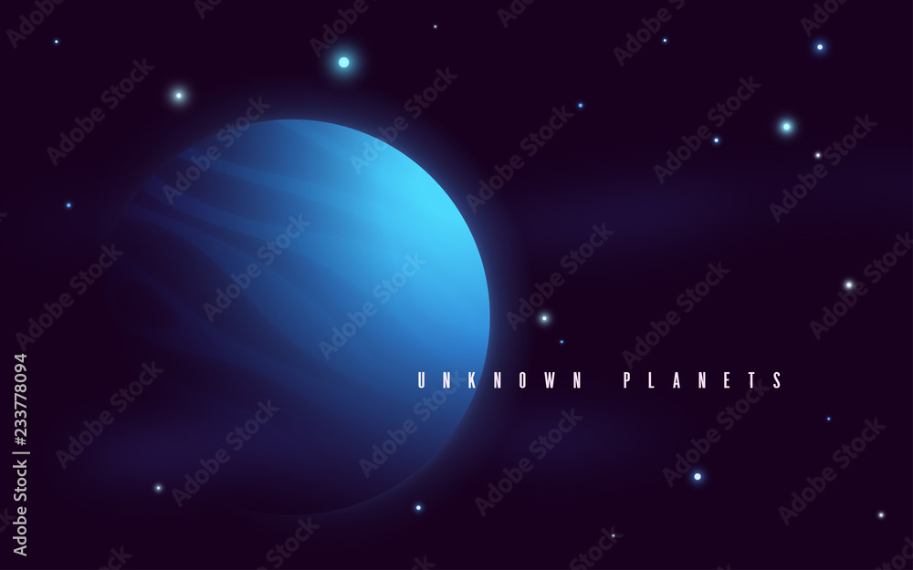 Wall mural deep space sci-fi abstract vector illustration, background, post